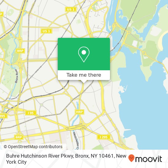 Mapa de Buhre Hutchinson River Pkwy, Bronx, NY 10461