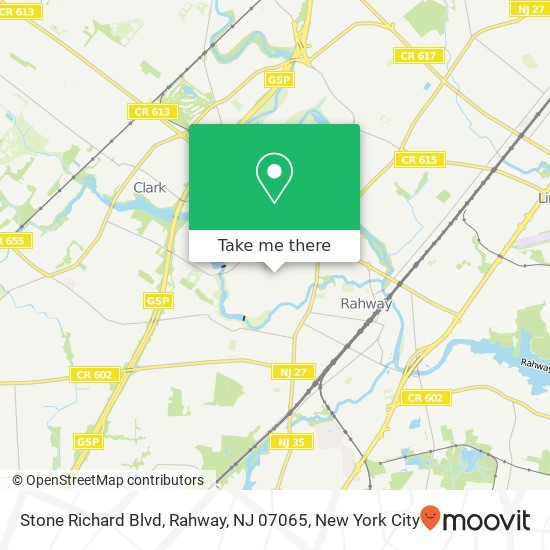 Mapa de Stone Richard Blvd, Rahway, NJ 07065