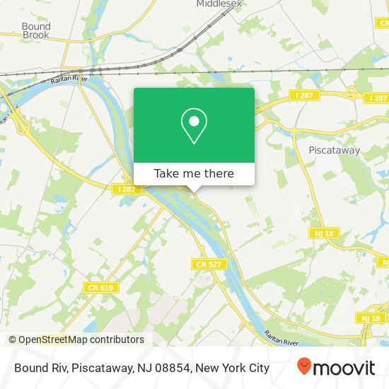 Mapa de Bound Riv, Piscataway, NJ 08854