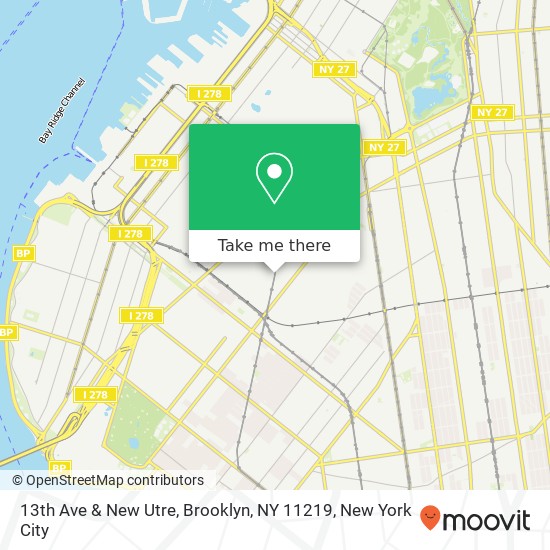 13th Ave & New Utre, Brooklyn, NY 11219 map