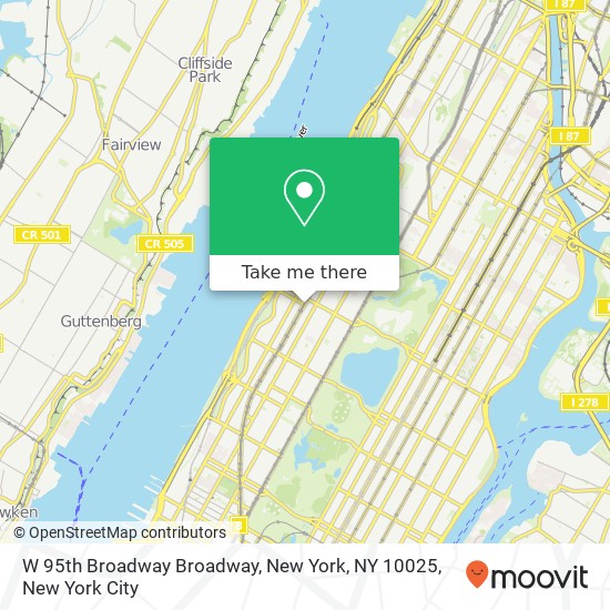W 95th Broadway Broadway, New York, NY 10025 map