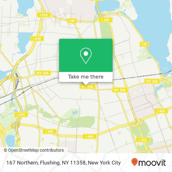 167 Northern, Flushing, NY 11358 map
