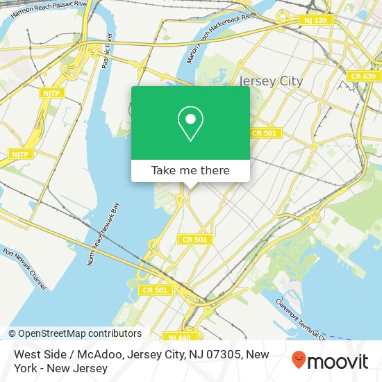 West Side / McAdoo, Jersey City, NJ 07305 map