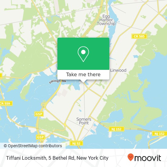 Mapa de Tiffani Locksmith, 5 Bethel Rd