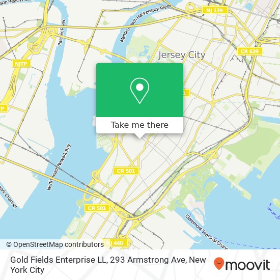 Mapa de Gold Fields Enterprise LL, 293 Armstrong Ave