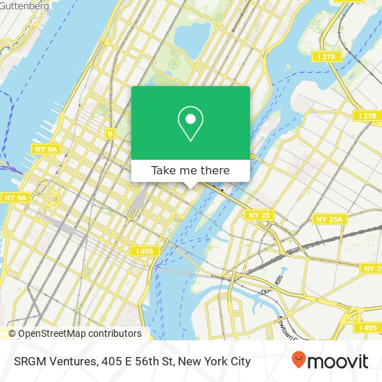 Mapa de SRGM Ventures, 405 E 56th St