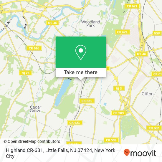 Mapa de Highland CR-631, Little Falls, NJ 07424