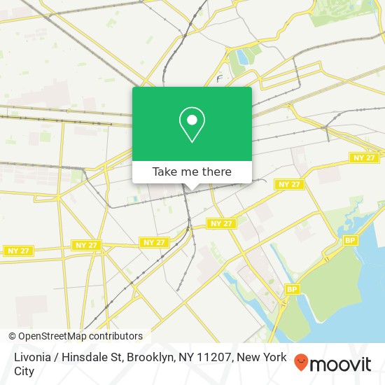 Livonia / Hinsdale St, Brooklyn, NY 11207 map