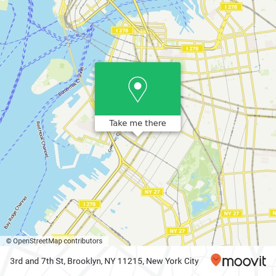 3rd and 7th St, Brooklyn, NY 11215 map