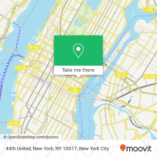 Mapa de 44th United, New York, NY 10017