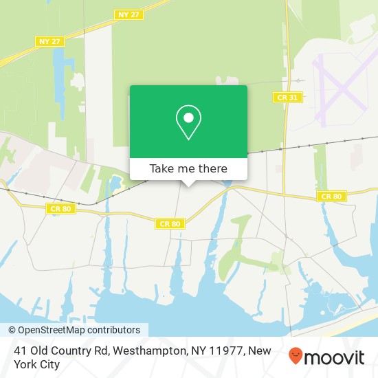 Mapa de 41 Old Country Rd, Westhampton, NY 11977
