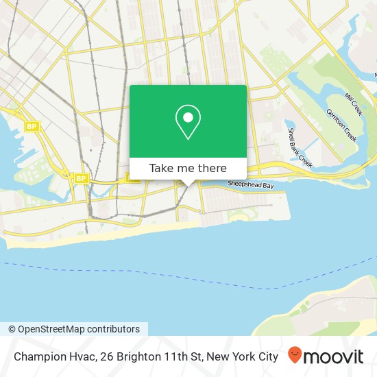 Mapa de Champion Hvac, 26 Brighton 11th St