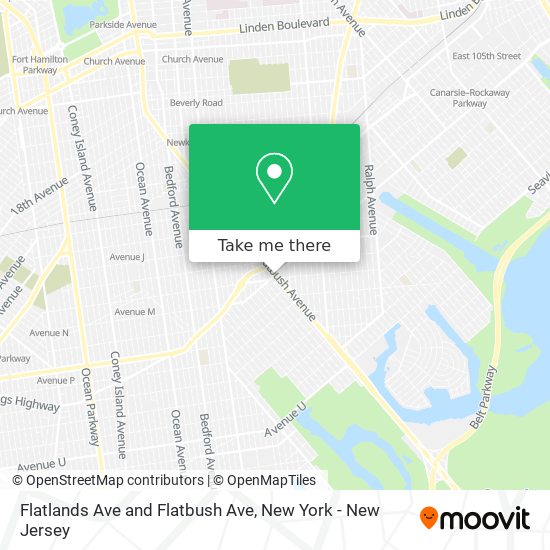 Flatlands Ave and Flatbush Ave map