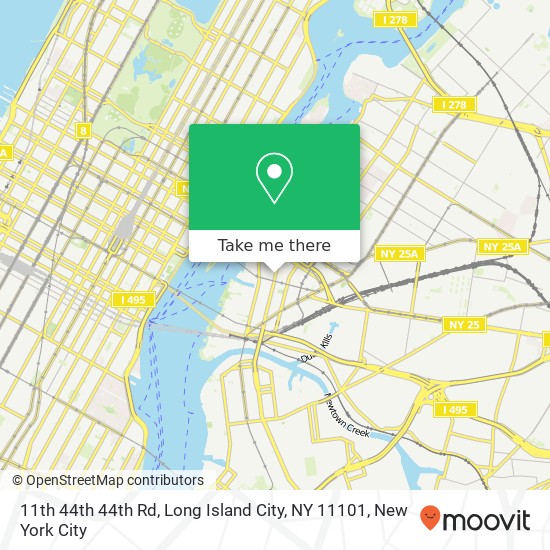 Mapa de 11th 44th 44th Rd, Long Island City, NY 11101