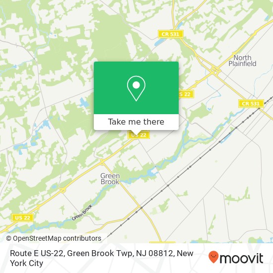 Route E US-22, Green Brook Twp, NJ 08812 map