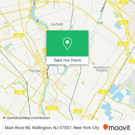 Mapa de Main Ross Rd, Wallington, NJ 07057