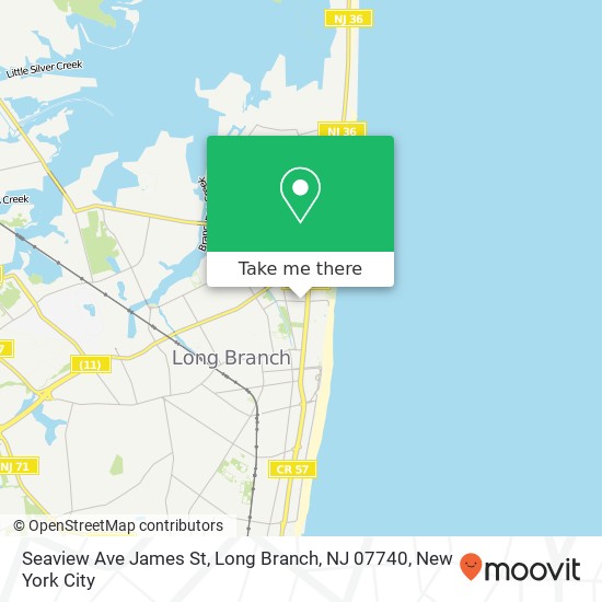 Seaview Ave James St, Long Branch, NJ 07740 map