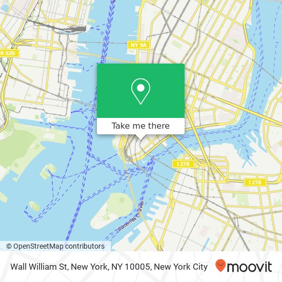 Mapa de Wall William St, New York, NY 10005