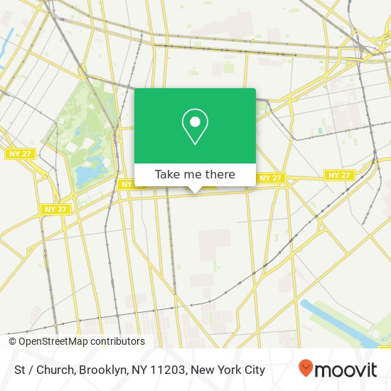 St / Church, Brooklyn, NY 11203 map
