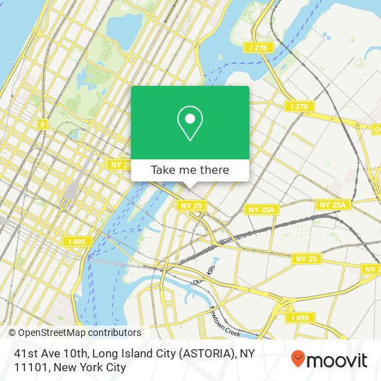 Mapa de 41st Ave 10th, Long Island City (ASTORIA), NY 11101