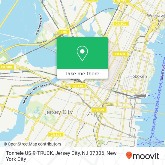 Tonnele US-9-TRUCK, Jersey City, NJ 07306 map