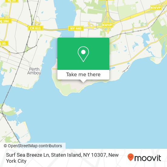Mapa de Surf Sea Breeze Ln, Staten Island, NY 10307