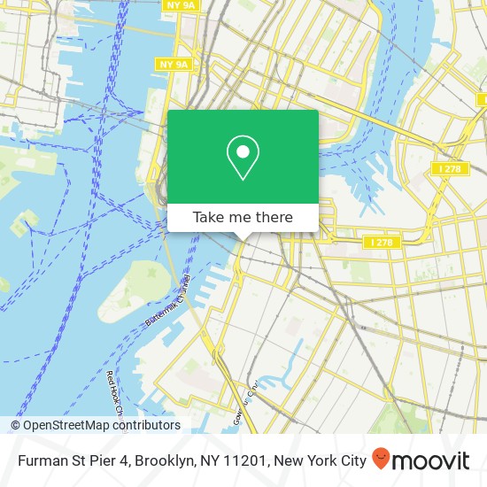 Mapa de Furman St Pier 4, Brooklyn, NY 11201