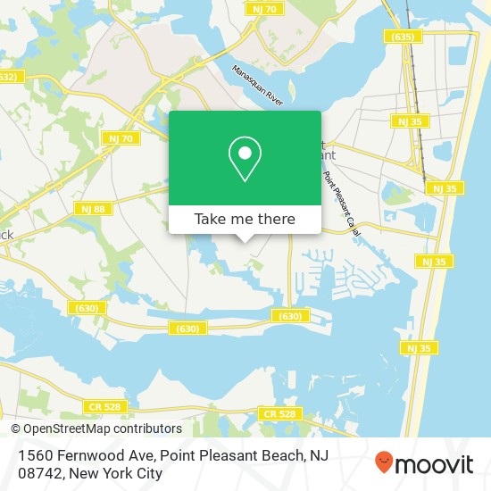 1560 Fernwood Ave, Point Pleasant Beach, NJ 08742 map