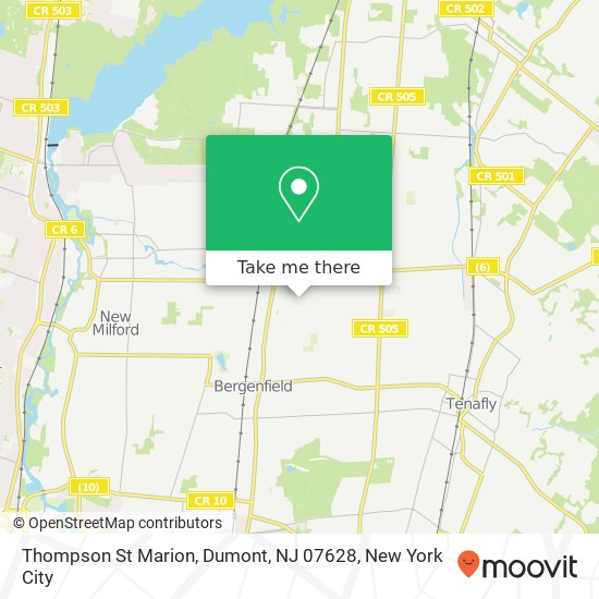 Mapa de Thompson St Marion, Dumont, NJ 07628