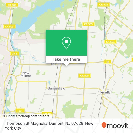 Mapa de Thompson St Magnolia, Dumont, NJ 07628