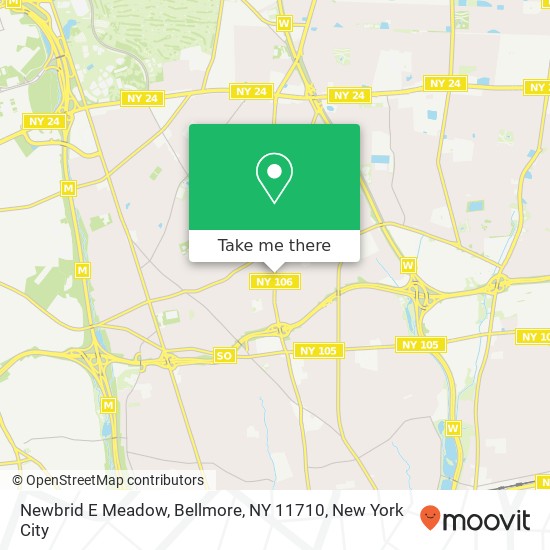 Mapa de Newbrid E Meadow, Bellmore, NY 11710