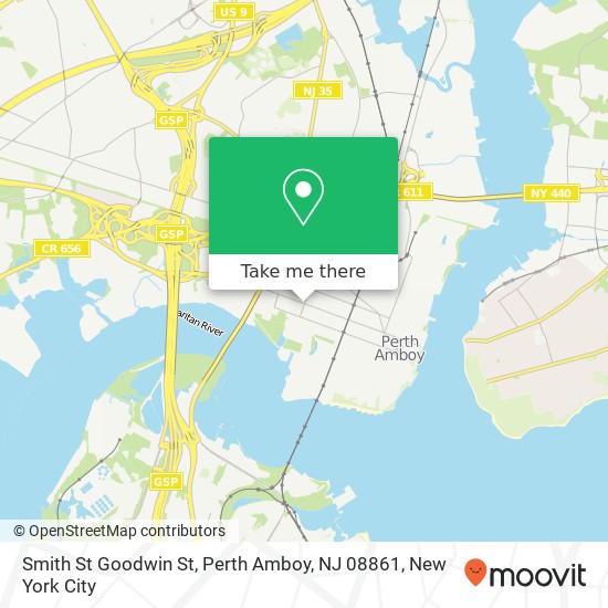 Mapa de Smith St Goodwin St, Perth Amboy, NJ 08861
