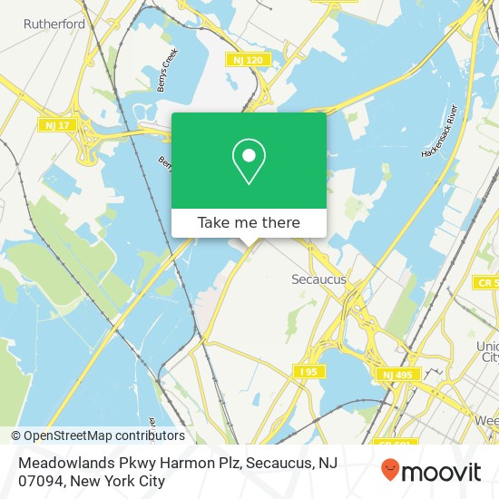 Meadowlands Pkwy Harmon Plz, Secaucus, NJ 07094 map