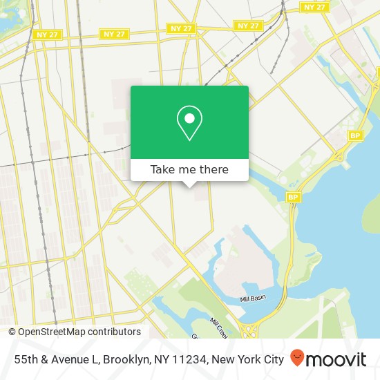 Mapa de 55th & Avenue L, Brooklyn, NY 11234