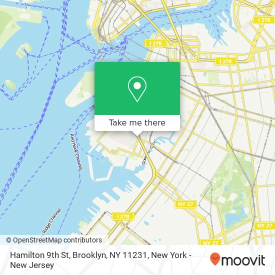 Mapa de Hamilton 9th St, Brooklyn, NY 11231