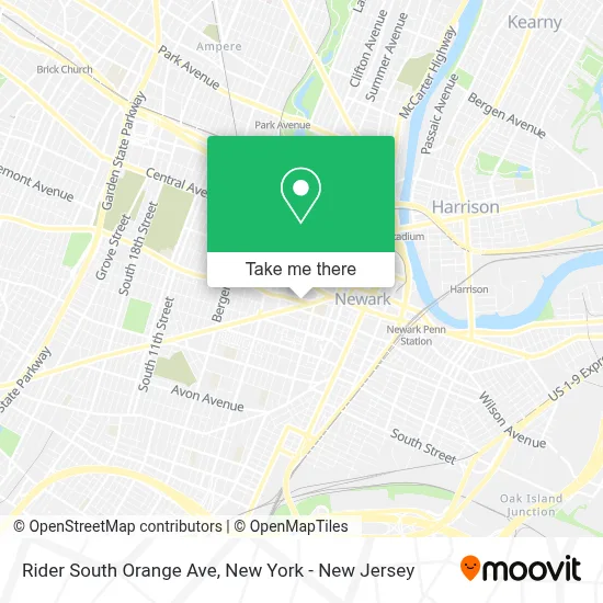 Rider South Orange Ave map