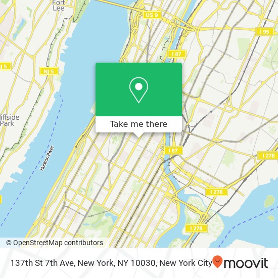 Mapa de 137th St 7th Ave, New York, NY 10030