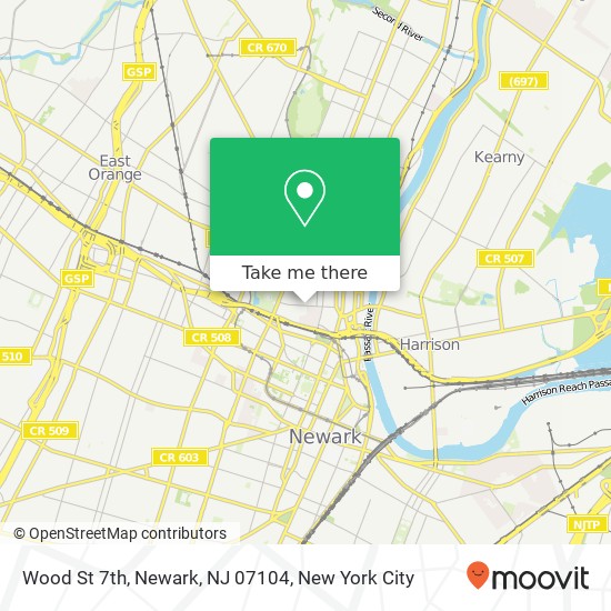Wood St 7th, Newark, NJ 07104 map
