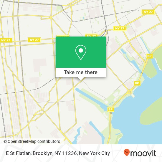 Mapa de E St Flatlan, Brooklyn, NY 11236