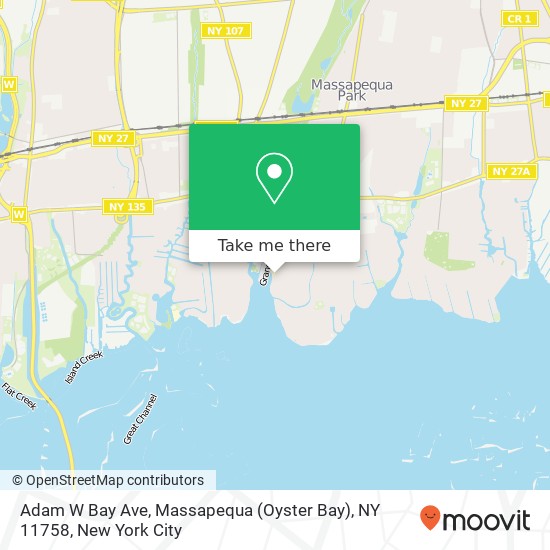 Adam W Bay Ave, Massapequa (Oyster Bay), NY 11758 map