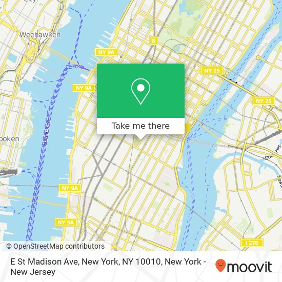 E St Madison Ave, New York, NY 10010 map