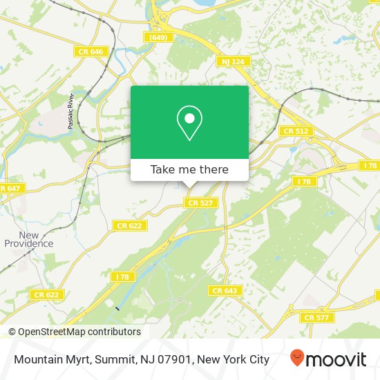Mapa de Mountain Myrt, Summit, NJ 07901