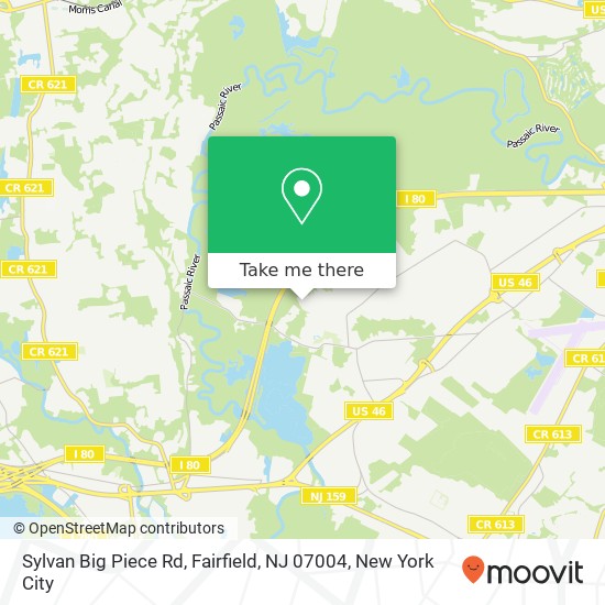 Mapa de Sylvan Big Piece Rd, Fairfield, NJ 07004