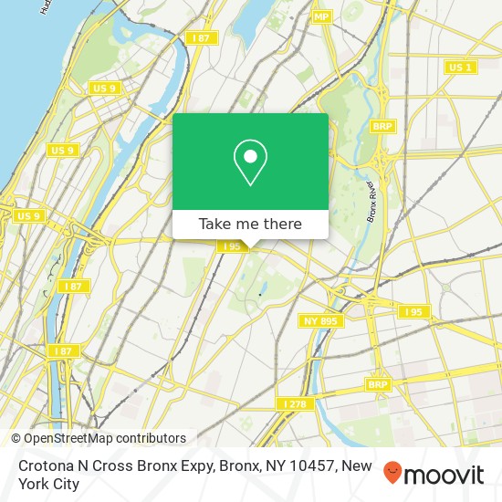 Crotona N Cross Bronx Expy, Bronx, NY 10457 map