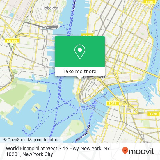 World Financial at West Side Hwy, New York, NY 10281 map