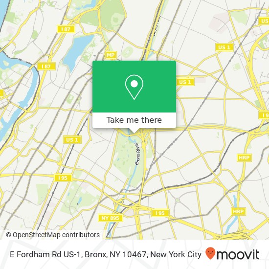 E Fordham Rd US-1, Bronx, NY 10467 map