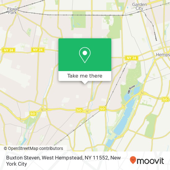 Mapa de Buxton Steven, West Hempstead, NY 11552