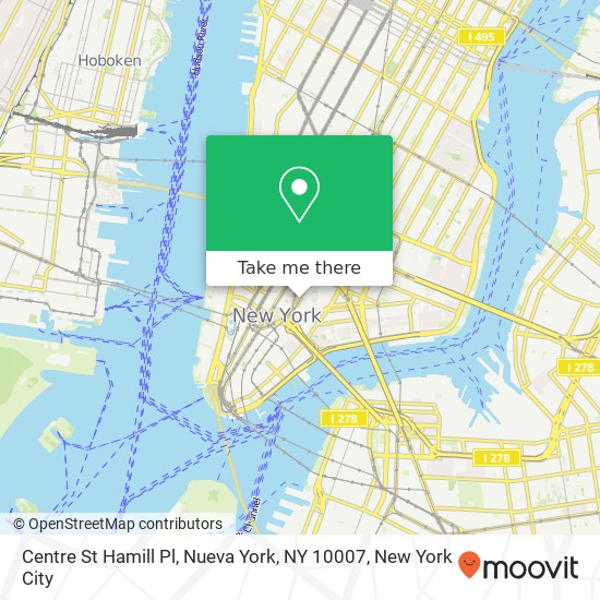 Centre St Hamill Pl, Nueva York, NY 10007 map
