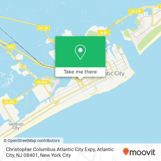 Christopher Columbus Atlantic City Expy, Atlantic City, NJ 08401 map