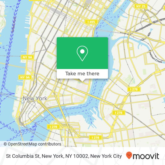 St Columbia St, New York, NY 10002 map